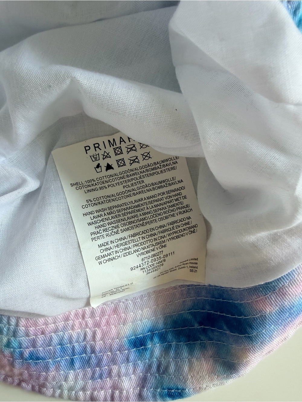 MTV Tie Dye Bucket Hat Pastel Y2K Logo Festival Hat Primark One Size - Picture 7 of 7